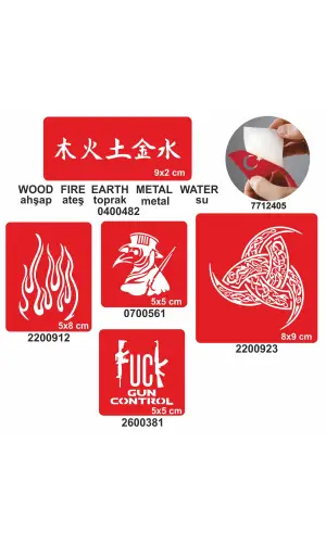 Herşey Konrol Altında 5 li Set Geçici Dövme Kına Şablonu