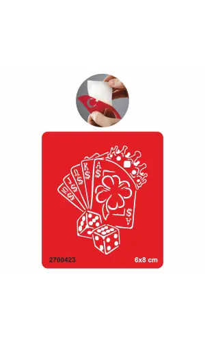 İskambil Zar Kumar  Tattoo Geçici Dövme Şablonları Kına Kalıpları