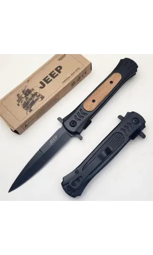 Jeep Ahşap Kabze Black Kamp Çakısı