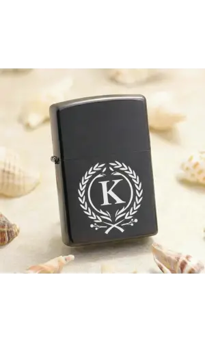K Harfli Kişiye Özel Harf Baskılı Benzinli Çakmak