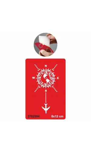 Kalbim Bir Pusula  Tattoo Geçici Dövme Şablonları Kına Kalıpları