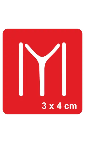 Kayı Boyu Flama Sembolü Tattoo Geçici Dövme Şablonları Kına Kalıpları