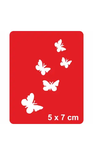 Kelebekler Özgürdür Tattoo Geçici Dövme Şablonları Kına Kalıpları