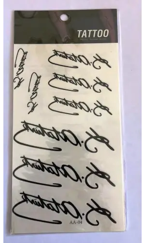 Kemal Atatürk İmza Yapıştırma Sticker Dövme Geçici Dövme Temporary Tattoos