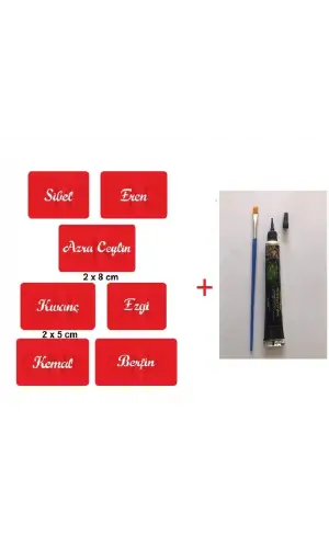 Kına İle İsim Yazma Geçici Dövme Seti Kına ve Fırça Hediyeli