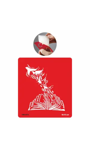 Kitap Ve Kuşlar Tattoo Geçici Dövme Şablonları Kına Kalıpları