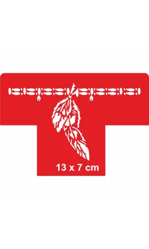 Kızılderili Tüyleri Tattoo Geçici Dövme Şablonları Kına Kalıpları