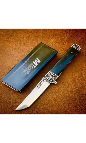 Knivox 3012-A Ahşap Kabze Tanto Kamp Çakısı