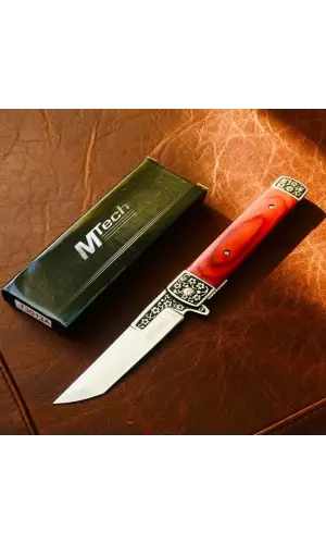 Knivox 3012-A Ahşap Kabze Tanto Kamp Çakısı