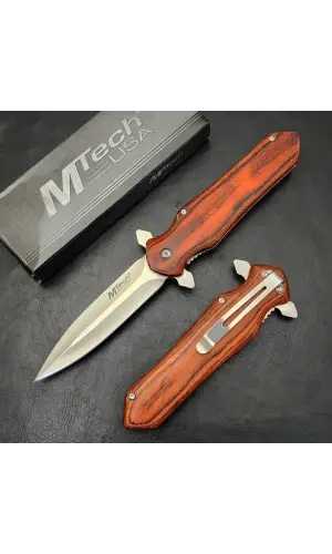 Knivox 4-11 Ahşap Kabze Auto Kamp Çakısı