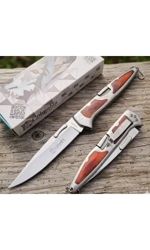 Knivox A3123-A Ahşap Kabze Manuel Kamp Çakısı