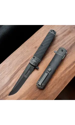 Knivox A3370-A Şeytan Figürlü Soft Kabze Kamp Çakısı