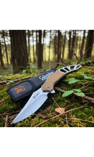 Knivox A3390-B Fixed Blade Brown Auto Kamp Çakısı