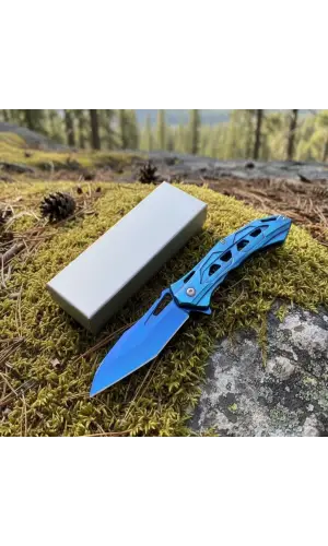 Knivox Blue Pasific Pocket Knife Auto Kamp Çakısı