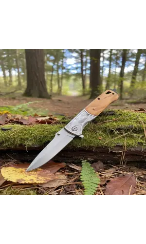 Knivox DA334 Ahşap Kabze Survival Auto Kamp Çakısı