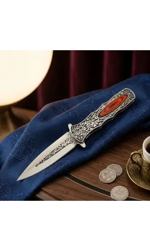 Knivox Desenli Çelik Kabze Kamp Çakısı