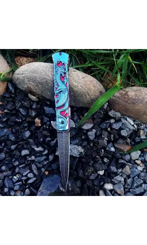 Knivox Ejderha Desenli Kamp Çakısı