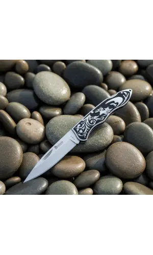 Knivox F-815 Geyik İşlemeli Manuel Kamp Çakısı