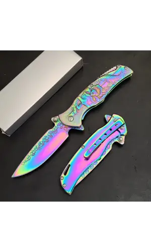 Knivox Gökkuşağı Kuru Kafa Kamp Çakısı