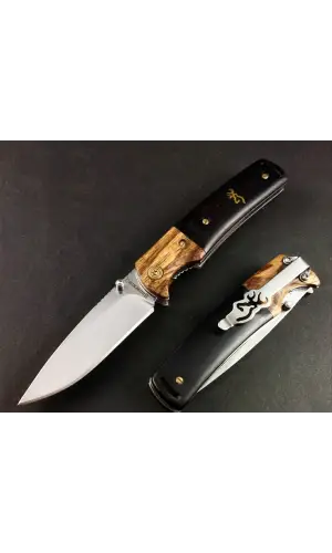 Knivox S2101 Ahşap Kabze Manuel Kamp Çakısı