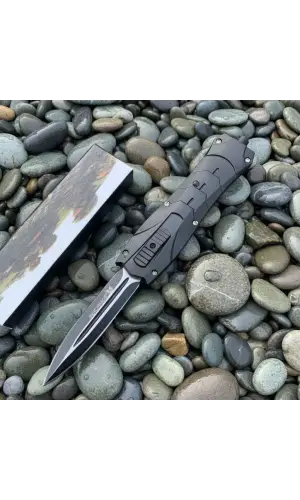 Knivox Siyah İçten Çıkmalı Auto Kamp Çakısı