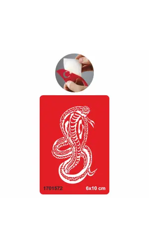 Kobra Yılan Tattoo Geçici Dövme Şablonları Kına Kalıpları
