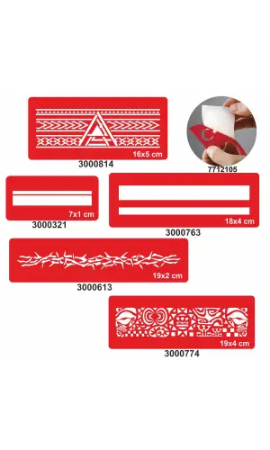 Kol Bantları Kabile Motifleri 5 li Set Geçici Dövme Kına Şablonu