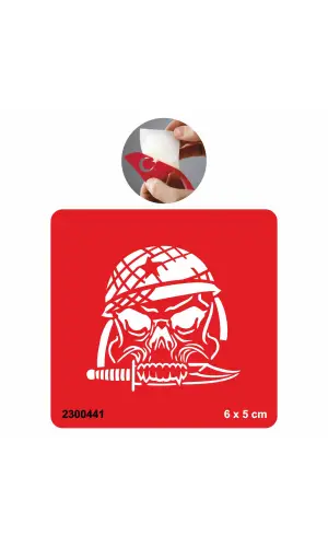 Komando Kuru kafa Tattoo Geçici Dövme Şablonları Kına Kalıpları