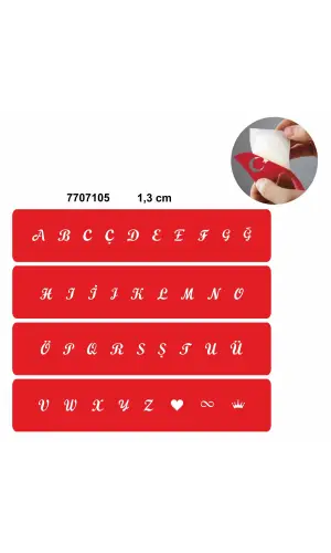 Küçük Boy El Yazısı Harf Şablonu Slogan Dövmesi