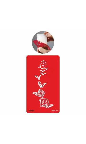 Kuşlar ve Kitaplar  Tattoo Geçici Dövme Şablonları Kına Kalıpları