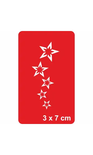 Kuyruklu Yıldız Tattoo Geçici Dövme Şablonları Kına Kalıpları