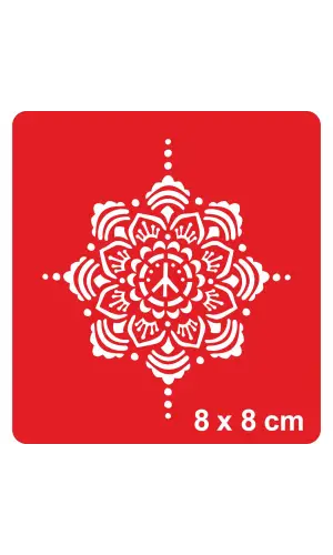 Mandala 360 Tattoo Geçici Dövme Şablonları Kına Kalıpları