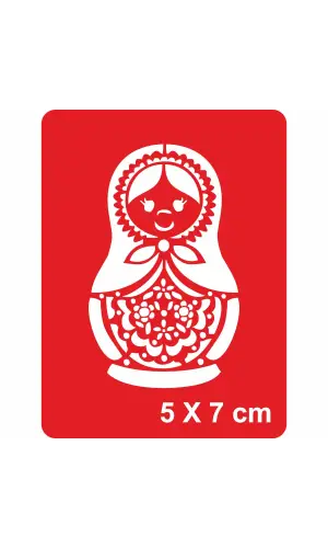 Matruşka Tattoo Geçici Dövme Şablonları Kına Kalıpları