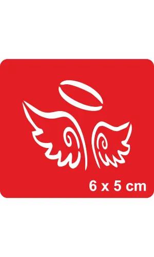 Melek  Kanatları  Tattoo Geçici Dövme Şablonları Kına Kalıpları