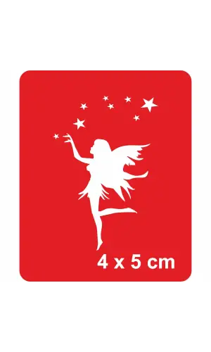 Melek ve yıldızlar  Tattoo Geçici Dövme Şablonları Kına Kalıpları