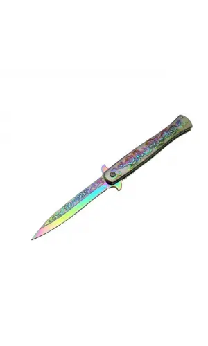 Metal Güllü Çakı Rainbow HC012 RNB 22,5 CM