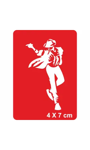 Michael Jackson Moonwalk Tattoo Geçici Dövme Şablonları Kına Kalıpları