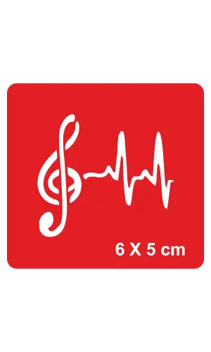 Müziğin Kalp Ritmi Tattoo Geçici Dövme Şablonları Kına Kalıpları