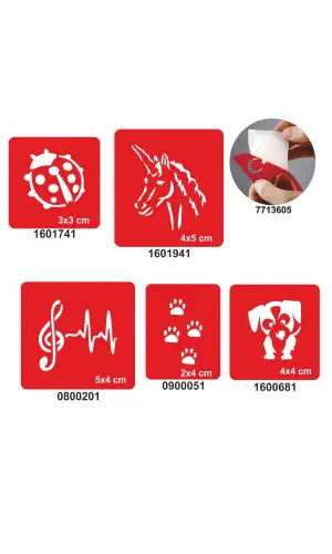 Müzikseverler 5 li Set Geçici Dövme Kına Şablonu