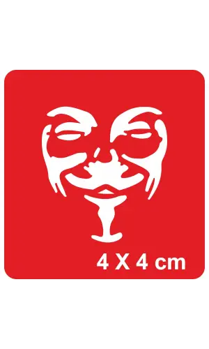 Özgürlük Savaşçısı Vendetta Tattoo Geçici Dövme Şablonları Kına Kalıpları