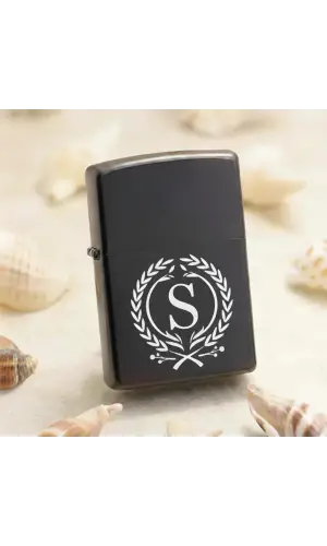 S Harfli Kişiye Özel Harf Baskılı Benzinli Çakmak