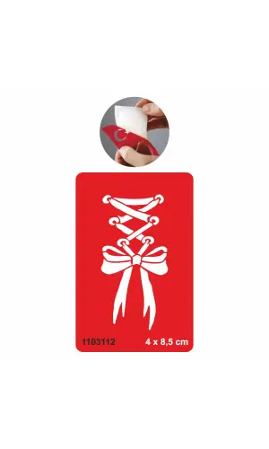 Romantik Fiyonk Tattoo Geçici Dövme Şablonları Kına Kalıpları