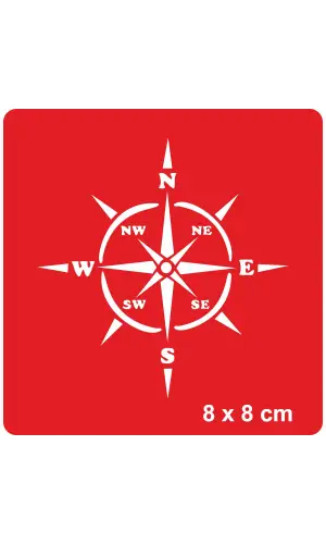 Rota Pusula  Tattoo Geçici Dövme Şablonları Kına Kalıpları