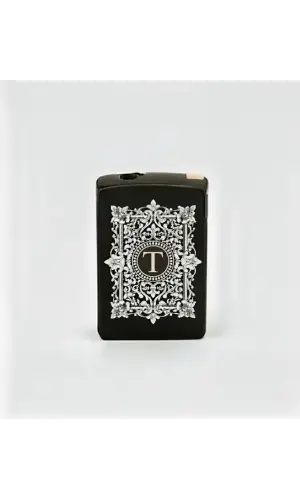 T Harfli Detaylı Kişiye Özel Harf Baskılı Gazlı Çakmak