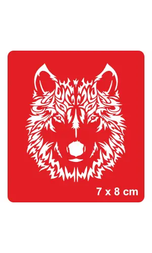 Şahane Kurt Tattoo Geçici Dövme Şablonları Kına Kalıpları