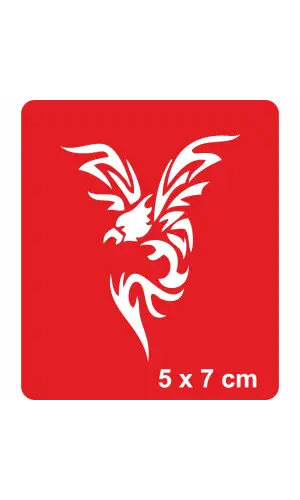 Saldırgan Ejderha Tattoo Geçici Dövme Şablonları Kına Kalıpları