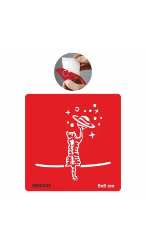 Şanslı Kedi Tattoo Geçici Dövme Şablonları Kına Kalıpları