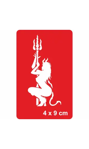 Seksi Şeytan Tattoo Geçici Dövme Şablonları Kına Kalıpları