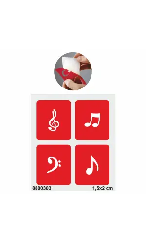 Seslerin Mimarı Notalar Tattoo Geçici Dövme Şablonları Kına Kalıpları