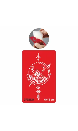 Seyyah Pusula  Tattoo Geçici Dövme Şablonları Kına Kalıpları